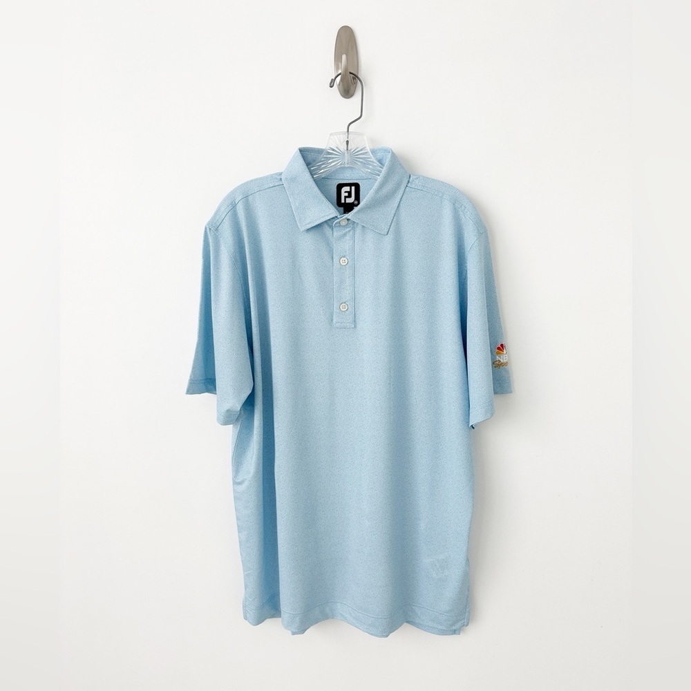 FootJoy NBC Sports Golf Shirt M Blue Dots Worn Once!